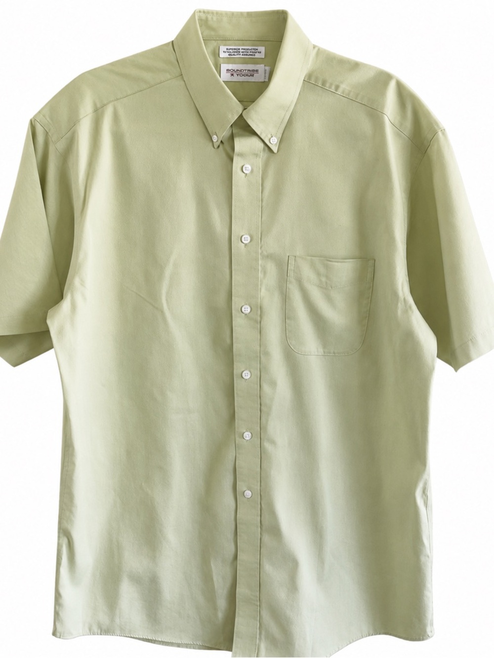 Roundtree & Yorke Button Down Shirt 16.5 Green Blended Pinpoint Cotton Preppy